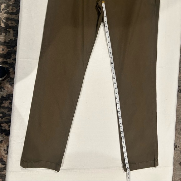 Madewell Men’s Slim Brushed Chino Pants Olive Colored Size 36 x 34 - Picture 7 of 14